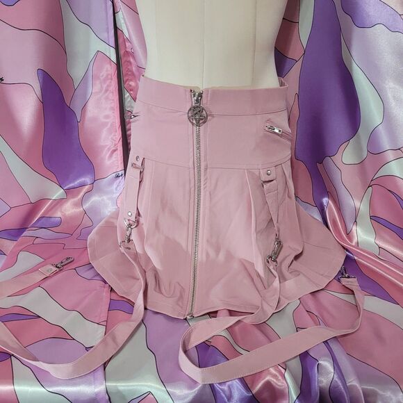 Killstar Skirt Medium Pastel Pink Mini Goth Womens Cosplay Halloween Kawaii Y2K - Picture 1 of 10